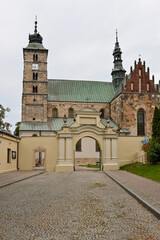 Obraz premium Roman Catholic Collegiate Church st. Martin in Opatow. The monument of Romanesque architecture. Poland
