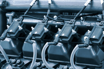Modern high-tech and efficient engine, gas diesel generator