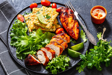 chicken breast with lettuce and veggies casserole