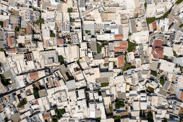 lindos city rodos view from above 100 rooftop - obrazy, fototapety, plakaty