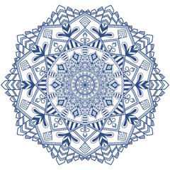 Circle pattern in the form of mandala for Henna, Mehndi, tattoos, decorative ornaments in ethnic oriental style, coloring book pages.