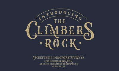 Vintage Victorian typeface decorative Font © MADJDIVECTOR
