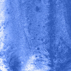 Hand Drawn Bright Background with Watercolor Splashes. Blue and White Background.