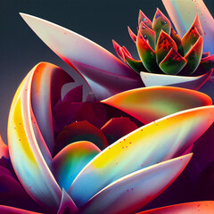 succulent plants ,fluid acrylic ,flower floral