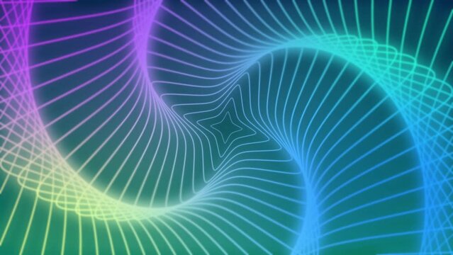 Abstract Colorful Lines Light Waves Background Animation