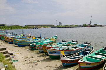 fishing boats on the beach