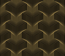 Art deco seamless pattern design with art noveau elements