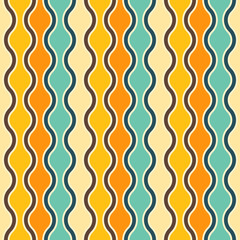 Retro seamless pattern - colorful nostalgic background design - 543857095