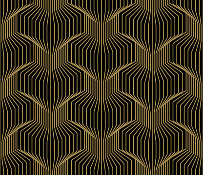 Art deco seamless pattern design with art noveau elements
