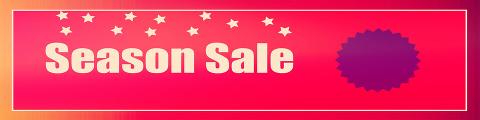 Holiday Sale Banner, 50% OFF Special Offer Ad. Discount Promotion Banner. Price Discount Offer. Season Sale Promo Sticker colorful background.