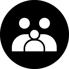 Family together black icon