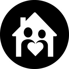 Family together black icon