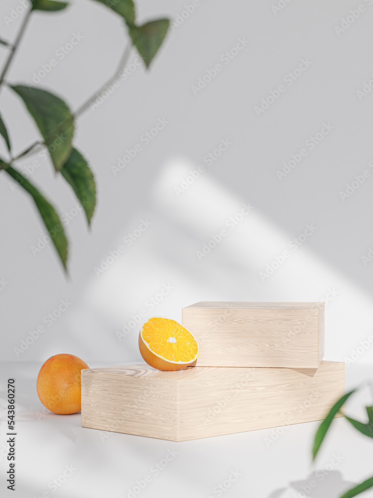 Poster 3d background products display podium scene. background 3d rendering with podium. stand to show cosmetic products. Stage showcase on pedestal display white studio. 3d rendering illustration