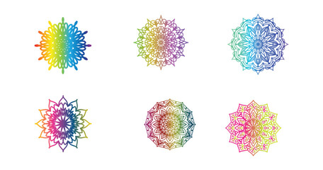 


colorful mandala background, colorful mandala set, 
luxury ornamental mandala design background, mandala design, Mandala pattern Coloring book Art wallpaper design, tile pattern, colorful mandala 