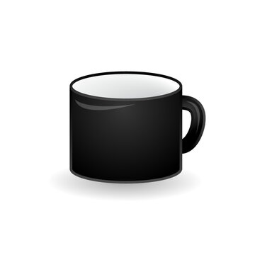 Black cup isolated vector icon