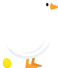Cartoon goose laying golden egg © sudowoodo