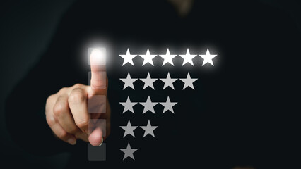 five star rating service rating Satisfaction Concept.