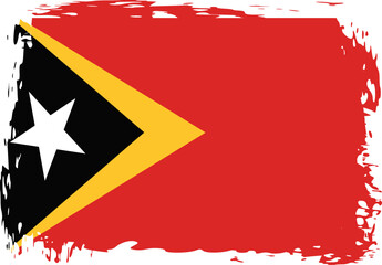 Grunge East Timor flag.flag of East Timor,banner vector illustration. Vector illustration eps10.