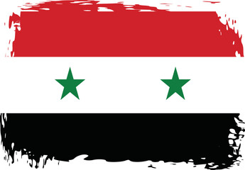 Grunge Syria flag.flag of Syria,banner vector illustration. Vector illustration eps10.