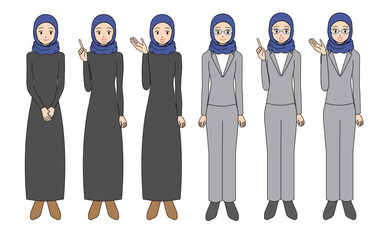 ヒジャブを付けたイスラム教徒の女性