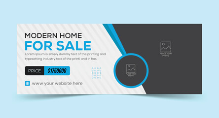 Real estate house property sale Facebook timeline cover business digital agency for social media template web ads