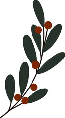 Mistletoe clipart illustration. Cartoon style