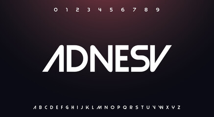 Tech Font. Modern technology font alphabet. Internet, electric letter fonts. Creative font for electronic dance music. MINIMAL digital technology typography and number set.