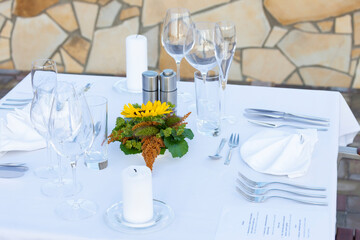 a table ready for a meal