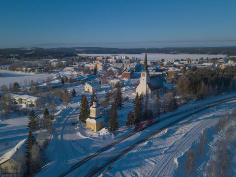 Kemijärvi. Lappi. Town of Kemijärvi in Lapland, Finland 2019