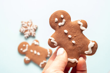 ugly Gingerbread man Christmas and winter holidays