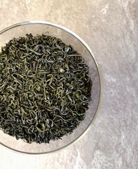 green tea leaves