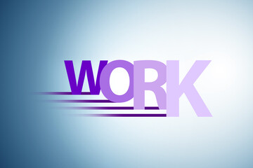 Concept of hard work with letters