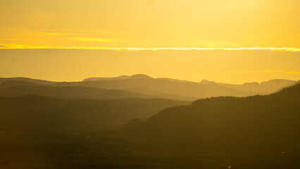 sunset in the mountains
