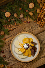 typical Czech meal called svickova at Christmas time