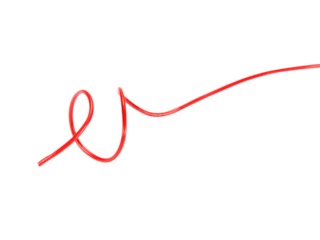 shape or force wire cable of usb and adapter into a curve or angle isolated on white background.Electronic Connector.Selection focus.