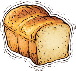 Loaf of bread illustration