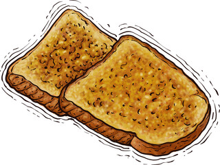 Slice of bread illustration