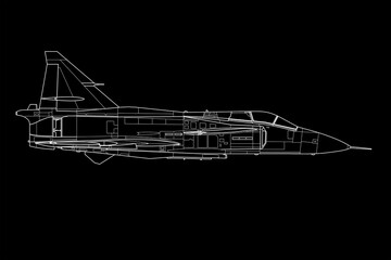 Avión de combate con planos canard y ala delta JA 37