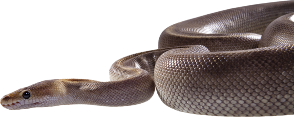 ball python snake on isolated white background