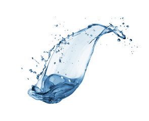 Splash of fresh water isolated on a white background