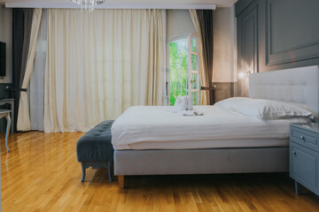 interior of a bedroom in hotel