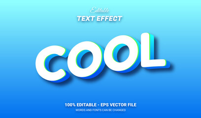 cool editable 3d text effect vector