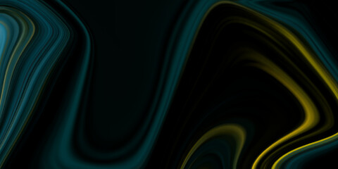 Abstract colorful silk smooth lines on black, multicolored liquid fluid style waves on black background.  modern colorful flow wave liquid shapes poster wallpaper illustration. Abstract fluid art 