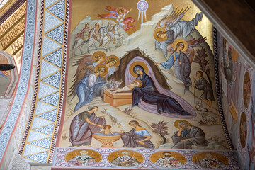 The fresco. The Nativity of Christ
