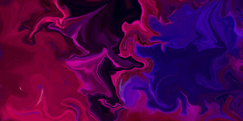 Luxurious colorful dark pink and red gradient acrylic onyx paint liquid marble wallpaper. Abstract pink acrylic pours liquid marble surface design. Beautiful fluid abstract paint background.