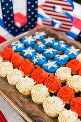 American Flag Mini Cupcakes