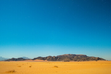 Fototapeta na wymiar Night in the Wadi Rum desert