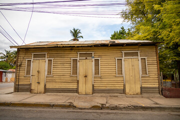 Pedernales, Dominican Republic, 22 august 2022. The typical wooden Dominican houses of the last...