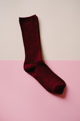 warm winter wool socks are colorful