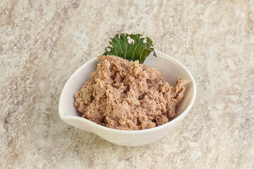 Liver pate in the bowl